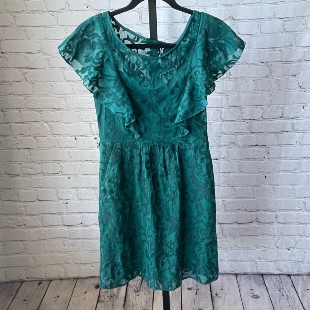 Anthropologie Moulinette Soeurs Women Green Dress Size 4